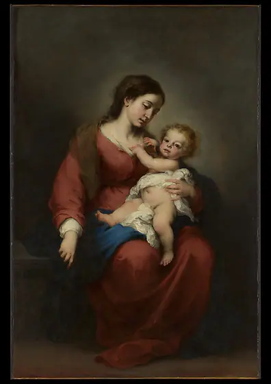 Virgin and Child, Bartolomé Esteban Murillo, 1670s, oil on canvas