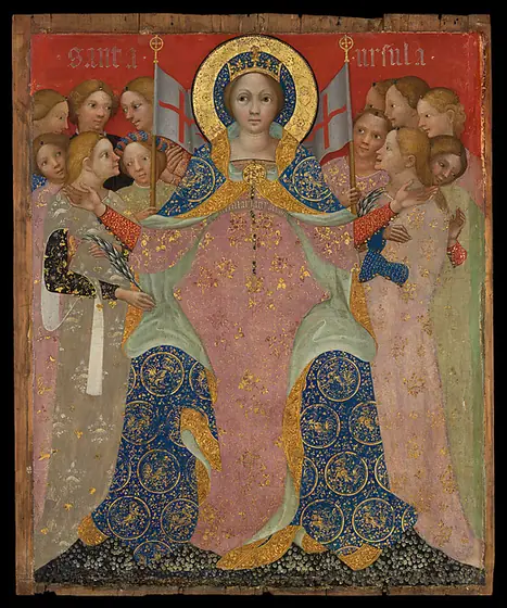 Saint Ursula and Her Maidens, Fra Angelico, ca. 1410, tempera and gold on wood
