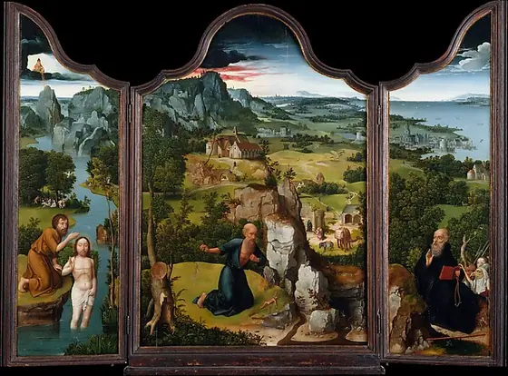 The Penitence of Saint Jerome, Joachim Patinir, ca. 1515, oil on wood
