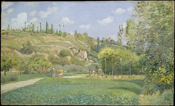 A Cowherd at Valhermeil, Auvers-sur-Oise, Camille Pissarro, 1874, oil on canvas