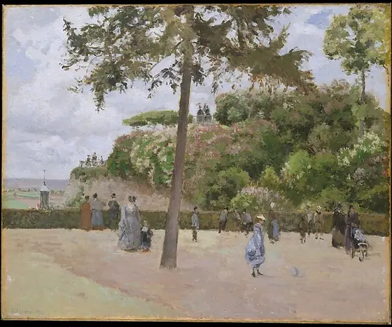 The Public Garden at Pontoise, Camille Pissarro, 1874, oil on canvas