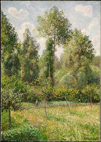 Poplars, Eragny, Camille Pissarro, 1895, oil on canvas