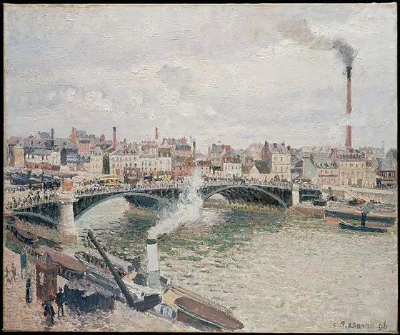 Morning, An Overcast Day, Rouen, Camille Pissarro, 1896, oil on canvas