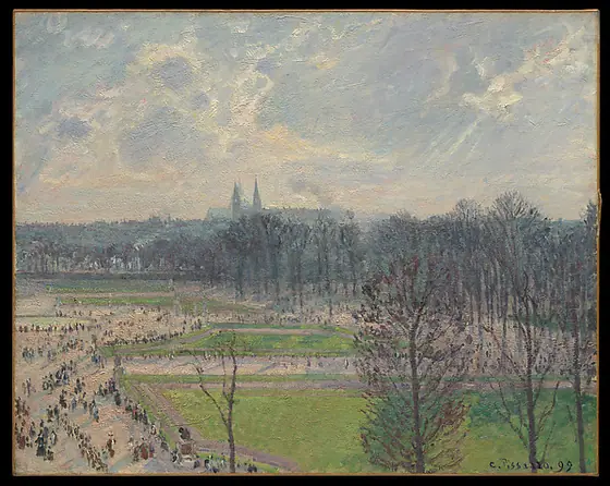 The Garden of the Tuileries on a Winter Afternoon, Camille Pissarro, 1899, oil on canvas