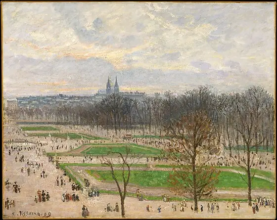 The Garden of the Tuileries on a Winter Afternoon, Camille Pissarro, 1899, oil on canvas