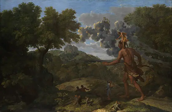 Blind Orion Searching for the Rising Sun, Nicolas Poussin, 1658, oil on canvas