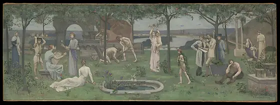 Inter artes et naturam (Between Art and Nature), Pierre Puvis de Chavannes, ca. 1890–95, oil on canvas