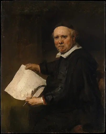 Lieven Willemsz van Coppenol (born about 1599, died 1671 or later), Rembrandt van Rijn, 1648, oil on oak