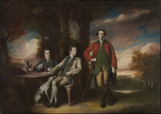 The Honorable Henry Fane (1739–1802) with Inigo Jones and Charles Blair, Joshua Reynolds, 1761–66, oil on canvas