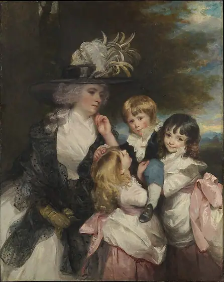 Lady Smith (Charlotte Delaval) and Her Children (George Henry, Louisa, and Charlotte), Joshua Reynolds, 1787, oil on canvas