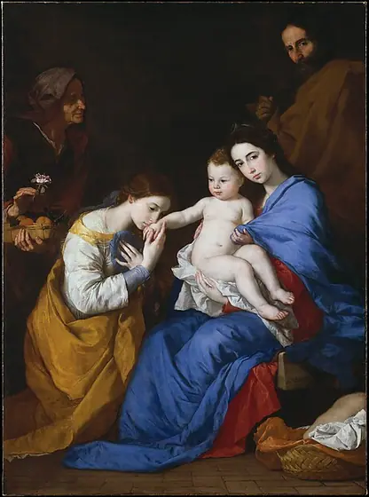 The Holy Family with Saints Anne and Catherine of Alexandria, Jusepe de Ribera, 1648, oil on canvas