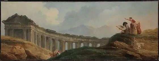 A Colonnade in Ruins, Hubert Robert, 1781, oil on canvas