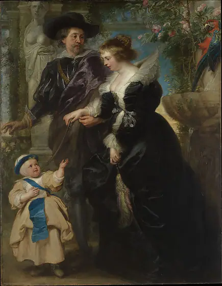 Rubens, Helena Fourment (1614–1673), and Their Son Frans (1633–1678), Peter Paul Rubens, ca. 1635, oil on wood