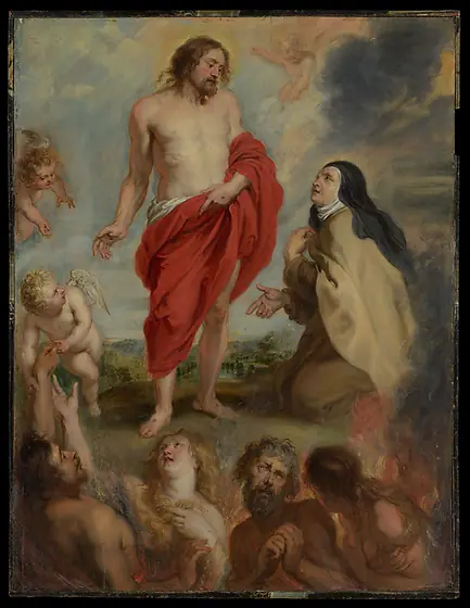 Saint Teresa of Avila Interceding for Souls in Purgatory, Peter Paul Rubens, 1619, oil on wood