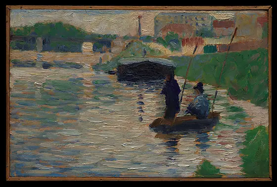 View of the Seine, Georges Seurat, 1882–83, oil on wood