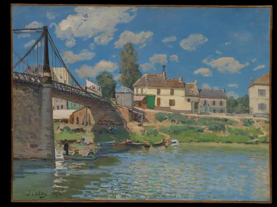 The Bridge at Villeneuve-la-Garenne, Alfred Sisley, 1872, oil on canvas