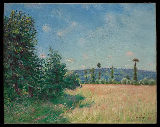 Sahurs Meadows in Morning Sun, Alfred Sisley, 1894, oil on canvas