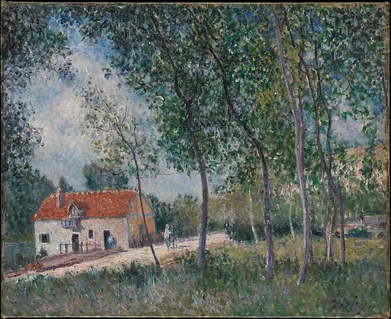 The Road from Moret to Saint-Mammès, Alfred Sisley, 1883–85, oil on canvas