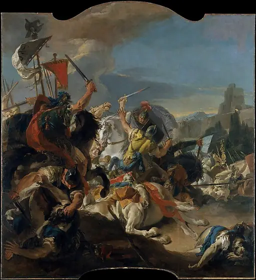 The Battle of Vercellae, Giovanni Battista Tiepolo, 1725–29, oil on canvas