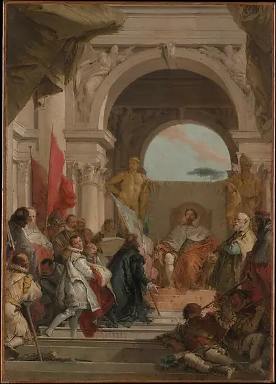 The Investiture of Bishop Harold as Duke of Franconia, Giovanni Battista Tiepolo, ca. 1751–52, oil on canvas