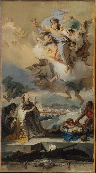Saint Thecla Praying for the Plague-Stricken, Giovanni Battista Tiepolo, 1758–59, oil on canvas