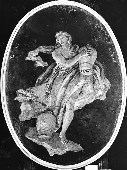 Allegorical Figure Representing Temperance, Giovanni Battista Tiepolo, 1760, fresco, transferred to canvas