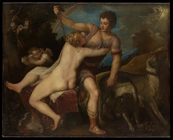 Venus and Adonis, Titian, 1550s, oil on canvas