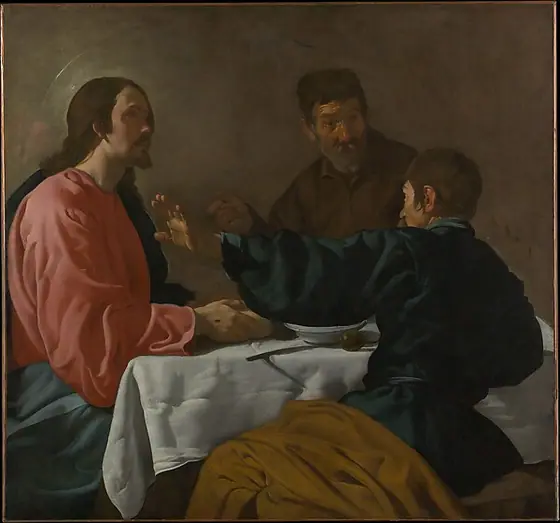 The Supper at Emmaus, Diego Velázquez, 1622–23, oil on canvas