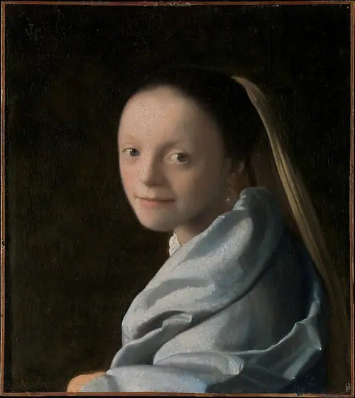 Study of a Young Woman, Johannes Vermeer, ca. 1665–67, oil on canvas