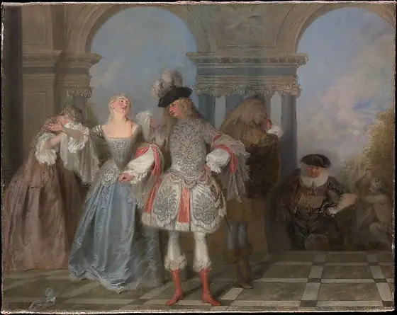 The French Comedians, Antoine Watteau, ca. 1720, oil on canvas