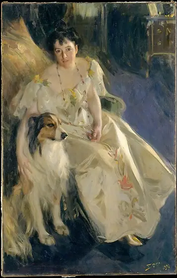 Mrs. Walter Rathbone Bacon (Virginia Purdy Barker, 1862–1919), Anders Zorn, 1897, oil on canvas
