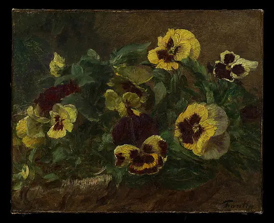 Pansies, Henri Fantin-Latour, 1903, oil on canvas