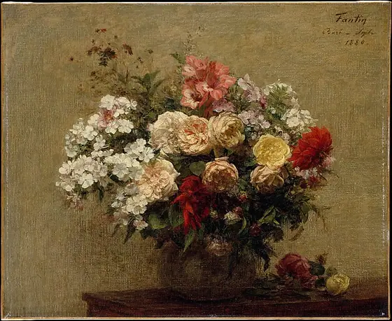 Summer Flowers, Henri Fantin-Latour, 1880, oil on canvas