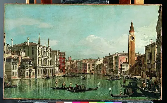 The Grand Canal, Venice, Looking Southeast, with the Campo della Carità to the Right, Canaletto, 1730s, oil on canvas