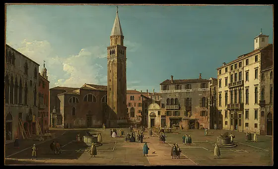 Campo Sant'Angelo, Venice, Canaletto, 1730s, oil on canvas