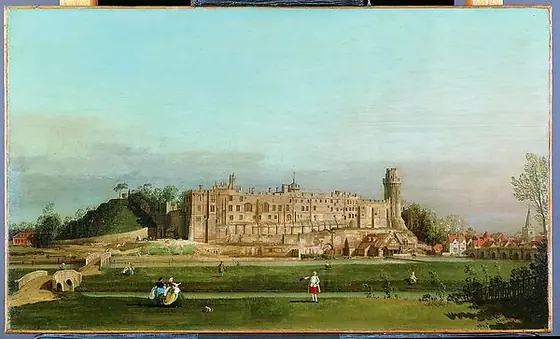 Warwick Castle, Canaletto, 1748, oil on canvas