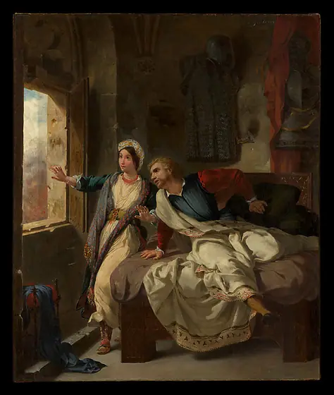 Rebecca and the Wounded Ivanhoe, Eugène Delacroix, 1823, oil on canvas