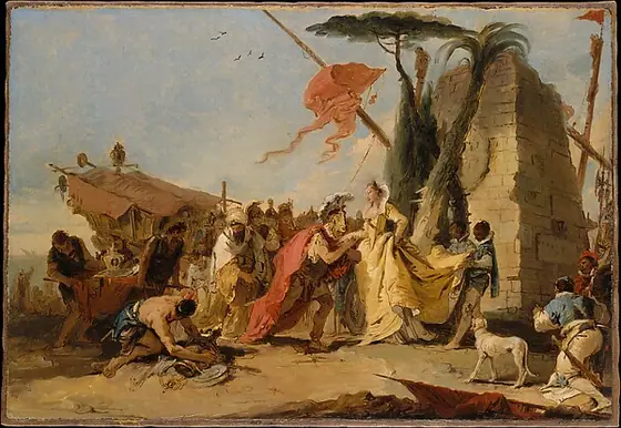 The Meeting of Antony and Cleopatra, Giovanni Battista Tiepolo, ca. 1745–47, oil on canvas