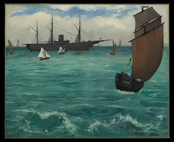 The "Kearsarge" at Boulogne, Édouard Manet, 1864, oil on canvas