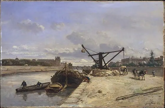 View from the Quai d'Orsay, Johan Barthold Jongkind, 1854, oil on canvas, mounted on wood