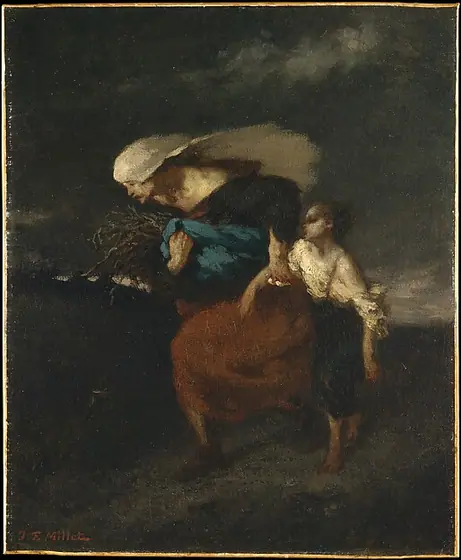 Retreat from the Storm, Jean-François Millet, ca. 1846, oil on canvas