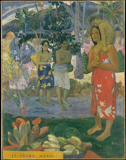Ia Orana Maria (Hail Mary), Paul Gauguin, 1891, oil on canvas