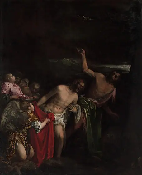 The Baptism of Christ, Jacopo Bassano, ca. 1590, oil on canvas