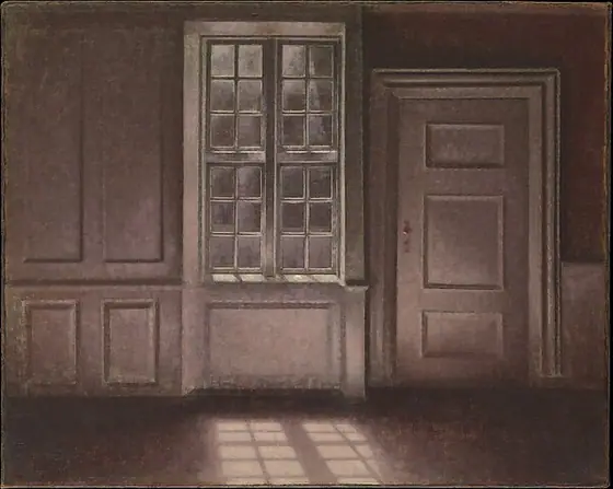 Moonlight, Strandgade 30, Vilhelm Hammershøi, 1900–1906, oil on canvas