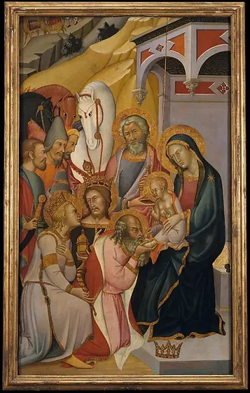The Adoration of the Magi, Bartolo di Fredi, ca. 1390, tempera and gold on wood