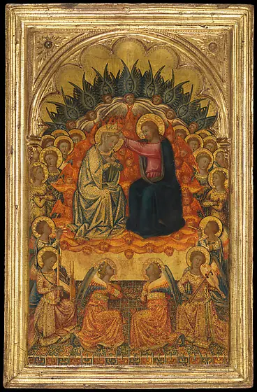 The Coronation of the Virgin, Niccolò di Buonaccorso, ca. 1380, tempera on wood, gold ground