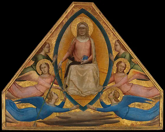 The Assumption of the Virgin, Bernardo Daddi, 1337–38, tempera on wood, gold ground