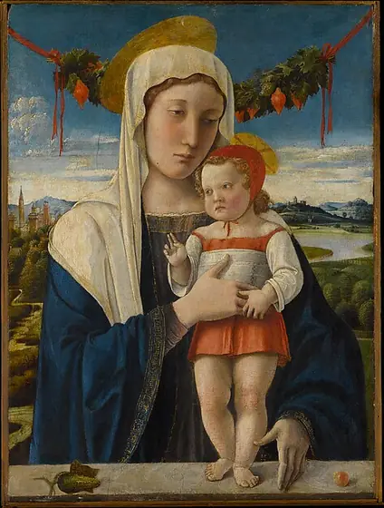 Madonna and Child, Giovanni Bellini, ca. 1470, tempera, oil, and gold on wood