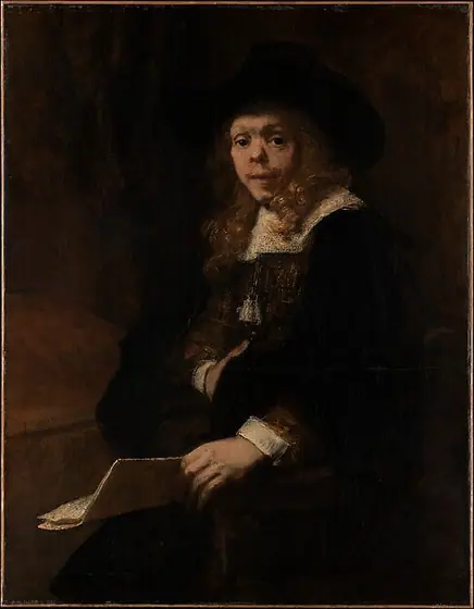 Portrait of Gerard de Lairesse, Rembrandt van Rijn, 1665–67, oil on canvas