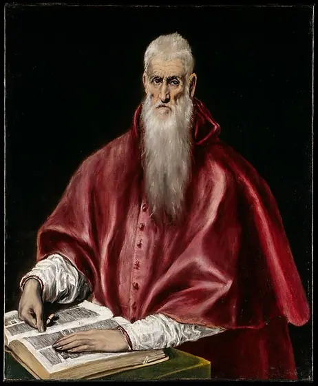 Saint Jerome as Scholar, El Greco, ca. 1610, oil on canvas